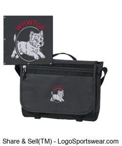 Messenger Bag with Embroidered Westie Design Zoom