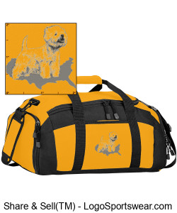 Gym bag with printed Westie Design Zoom