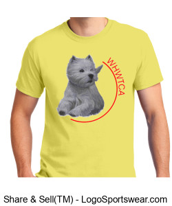 Unisex T-shirt with printed Westie Design Zoom