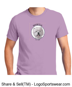 Unisex T-shirt with Westie head printed Design Zoom