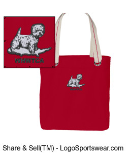 Tote Bag w/ Westie Design Zoom