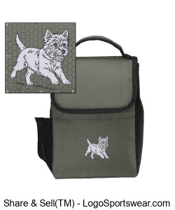 Lunch Bag with Embroidered Westie Design Zoom